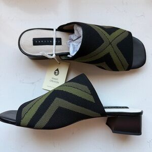 Brand new! Sanctuary Black and Olive Mules